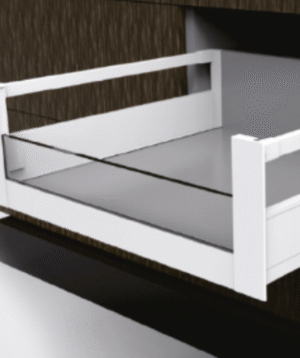 DITO BOX INNER DRAWER WITH SQUARE RAILING AND EXT. FRONT LOW GLASS HEIGHT- 167 MM (8")